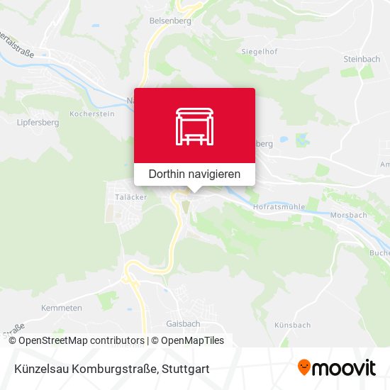 Künzelsau Komburgstraße Karte