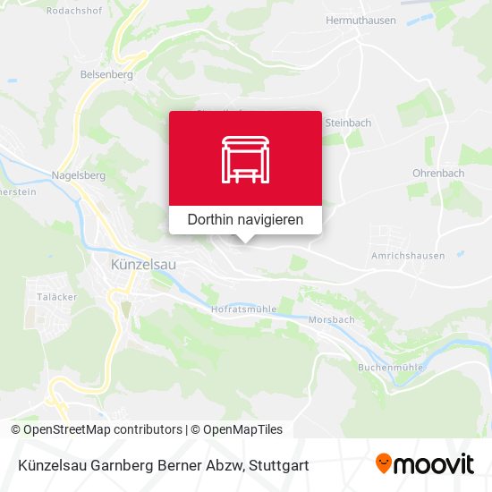 Künzelsau Garnberg Berner Abzw Karte