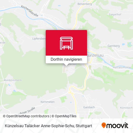 Künzelsau Taläcker Anne-Sophie-Schu Karte
