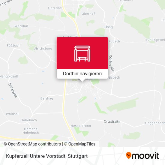 Kupferzell Untere Vorstadt Karte