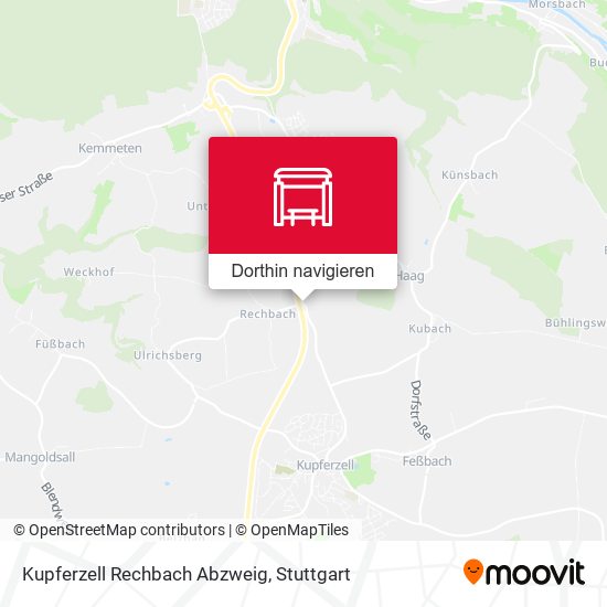 Kupferzell Rechbach Abzweig Karte