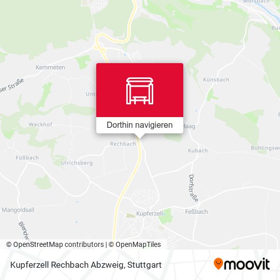 Kupferzell Rechbach Abzweig Karte