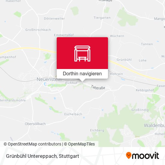 Grünbühl Untereppach Karte