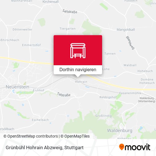 Grünbühl Hohrain Abzweig Karte
