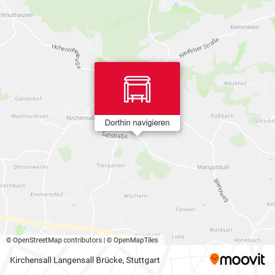 Kirchensall Langensall Brücke Karte