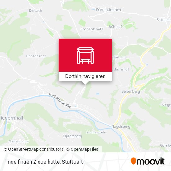 Ingelfingen Ziegelhütte Karte