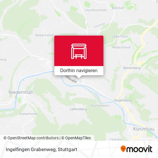 Ingelfingen Grabenweg Karte