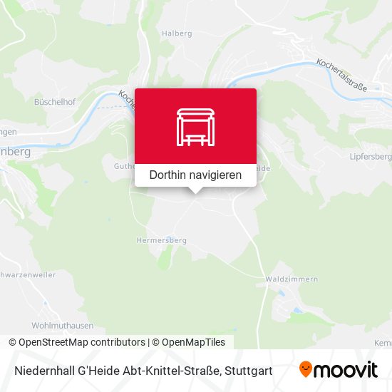 Niedernhall G'Heide Abt-Knittel-Straße Karte
