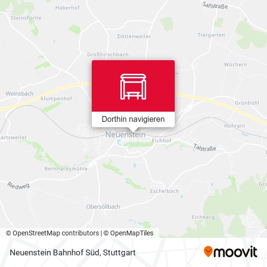 Neuenstein Bahnhof Süd Karte