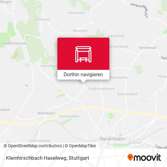 Kleinhirschbach Haselweg Karte