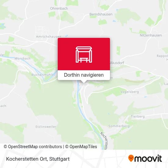 Kocherstetten Ort Karte