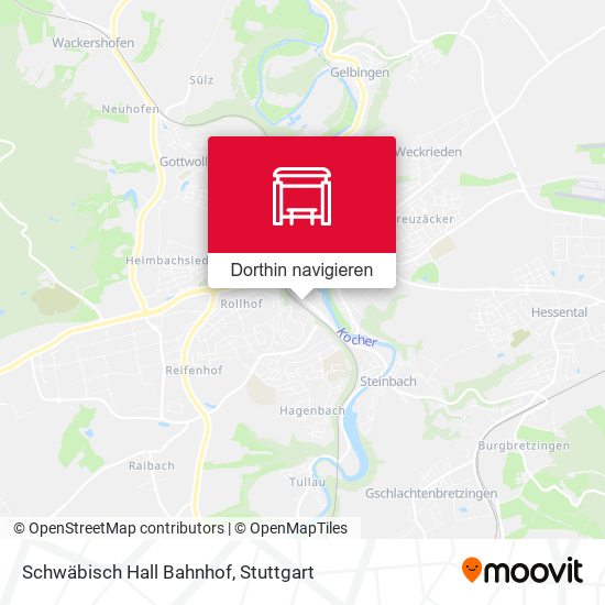 Schwäbisch Hall Bahnhof Karte