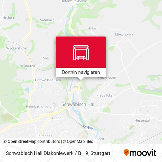 Schwäbisch Hall Diakoniewerk / B 19 Karte