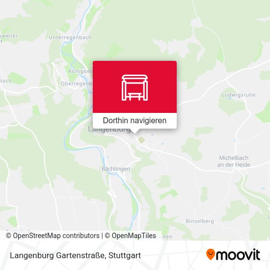 Langenburg Gartenstraße Karte