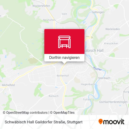 Schwäbisch Hall Gaildorfer Straße Karte