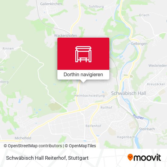 Schwäbisch Hall Reiterhof Karte