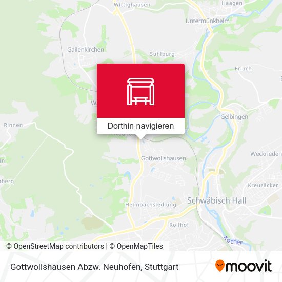 Gottwollshausen Abzw. Neuhofen Karte