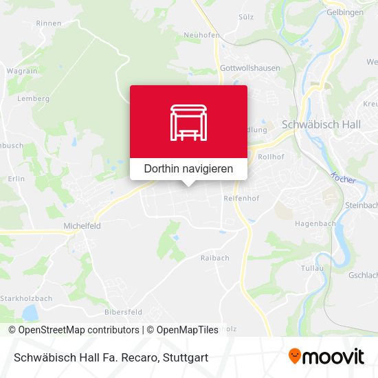 Schwäbisch Hall Fa. Recaro Karte