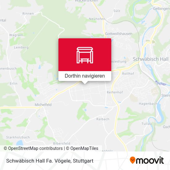 Schwäbisch Hall Fa. Vögele Karte