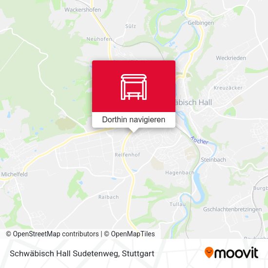 Schwäbisch Hall Sudetenweg Karte