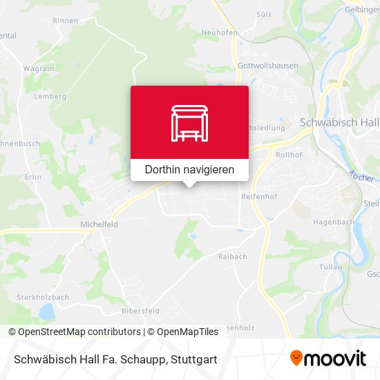 Schwäbisch Hall Fa. Schaupp Karte