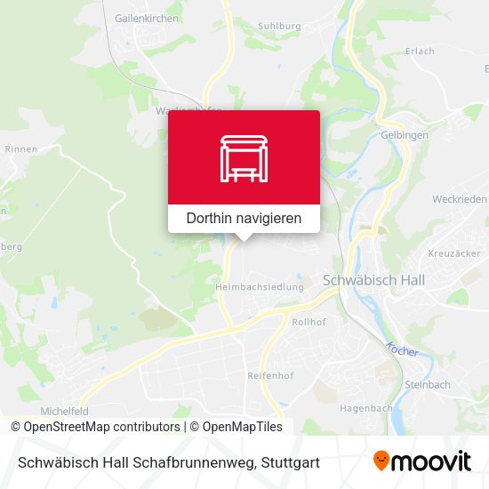 Schwäbisch Hall Schafbrunnenweg Karte