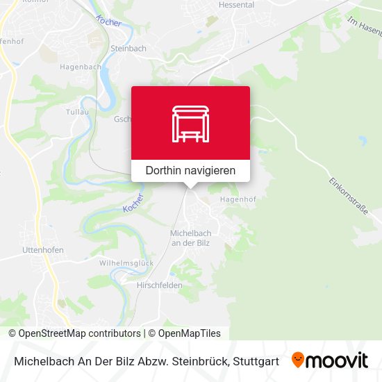 Michelbach An Der Bilz Abzw. Steinbrück Karte