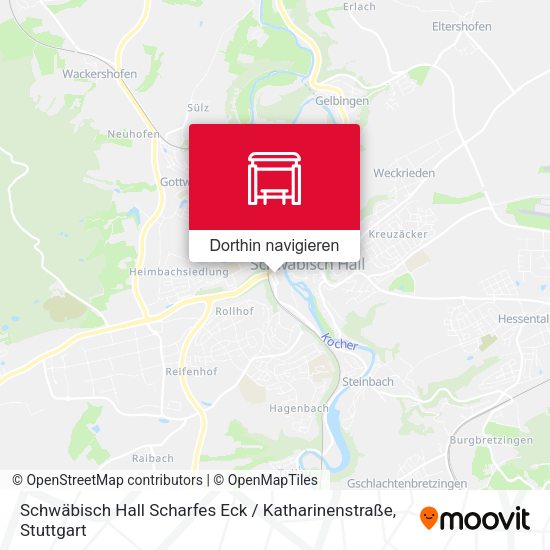 Schwäbisch Hall Scharfes Eck / Katharinenstraße Karte