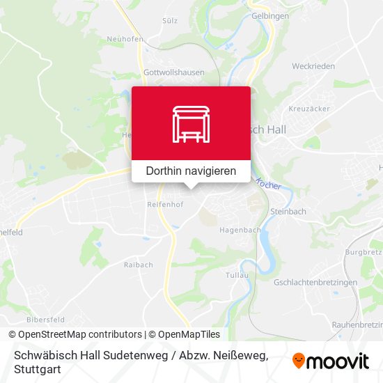 Schwäbisch Hall Sudetenweg / Abzw. Neißeweg Karte