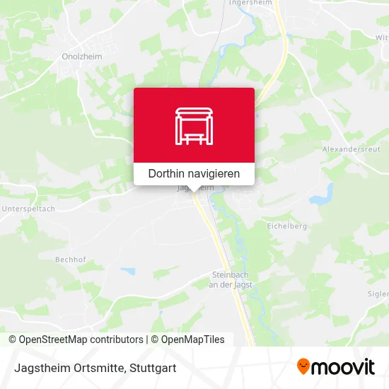 Jagstheim Ortsmitte Karte