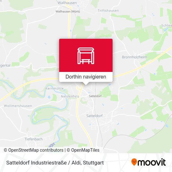 Satteldorf Industriestraße / Aldi Karte