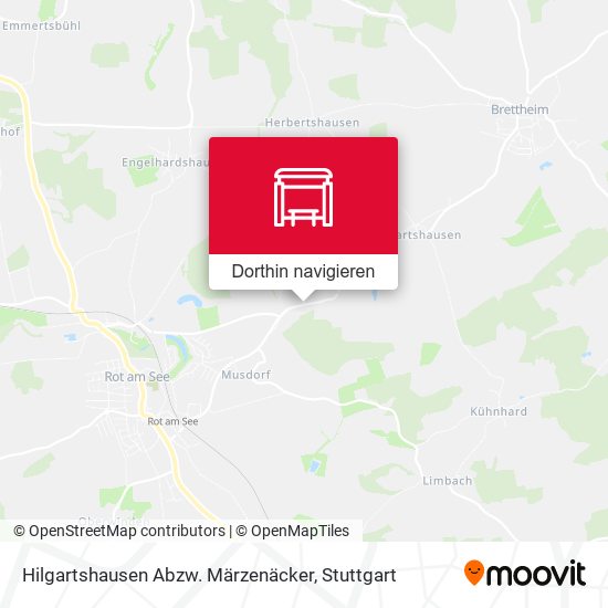 Hilgartshausen Abzw. Märzenäcker Karte