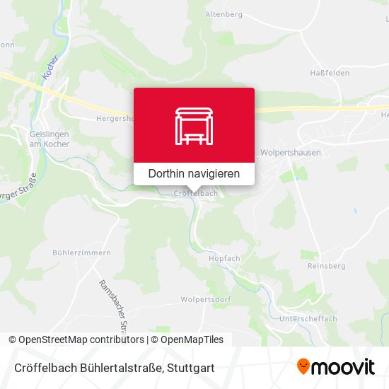 Cröffelbach Bühlertalstraße Karte