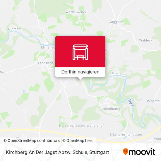 Kirchberg An Der Jagst Abzw. Schule Karte