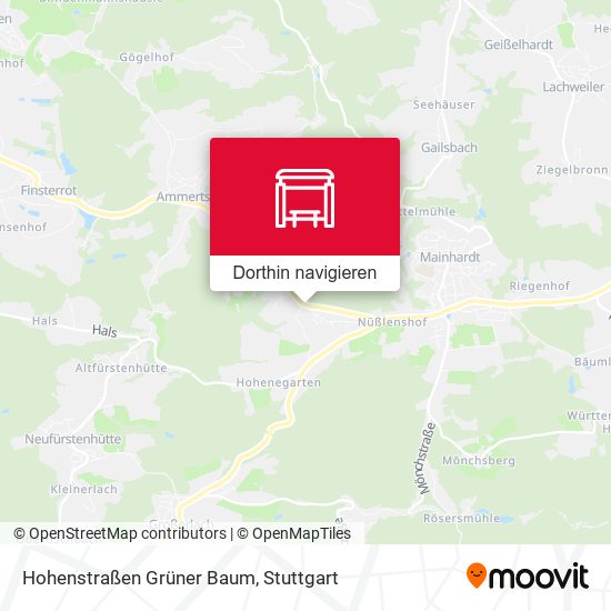 Hohenstraßen Grüner Baum Karte