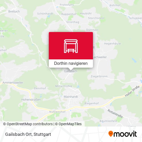 Gailsbach Ort Karte