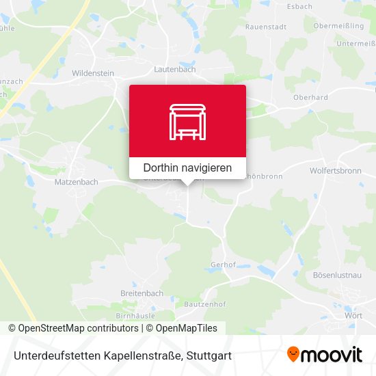 Unterdeufstetten Kapellenstraße Karte