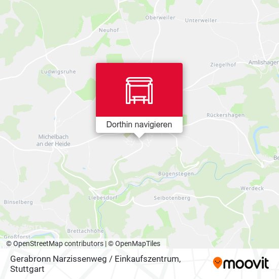 Gerabronn Narzissenweg / Einkaufszentrum Karte
