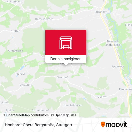 Honhardt Obere Bergstraße Karte