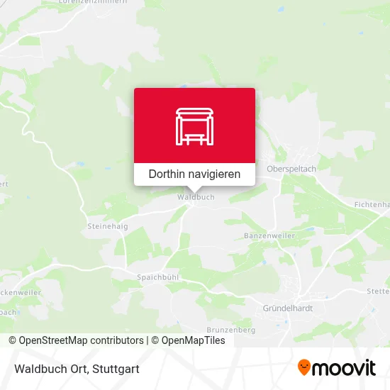 Waldbuch Ort Karte
