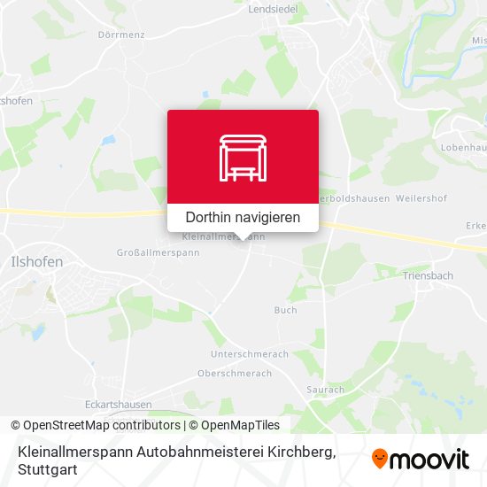 Kleinallmerspann Autobahnmeisterei Kirchberg Karte