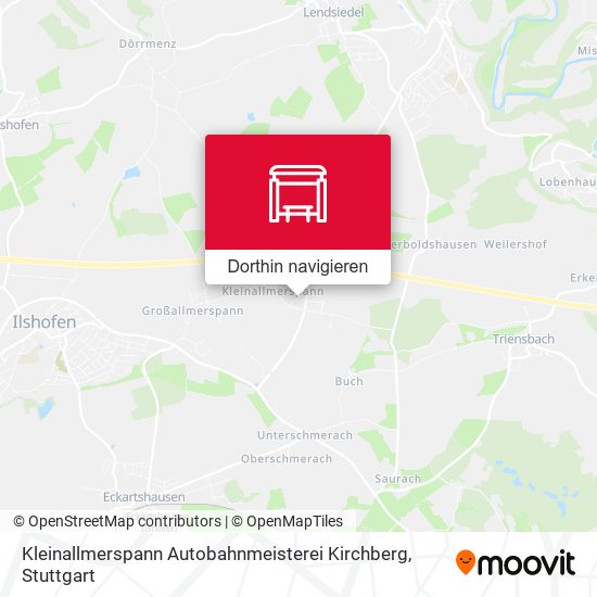 Kleinallmerspann Autobahnmeisterei Kirchberg Karte