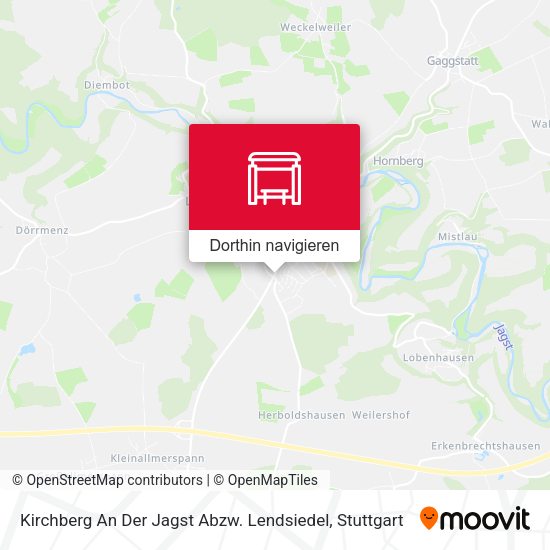 Kirchberg An Der Jagst Abzw. Lendsiedel Karte