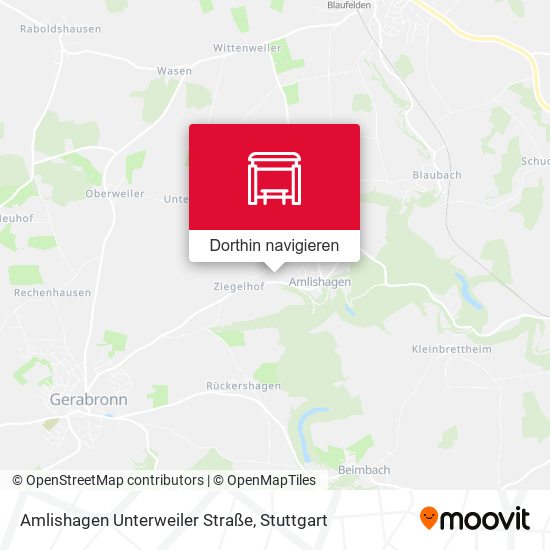 Amlishagen Unterweiler Straße Karte