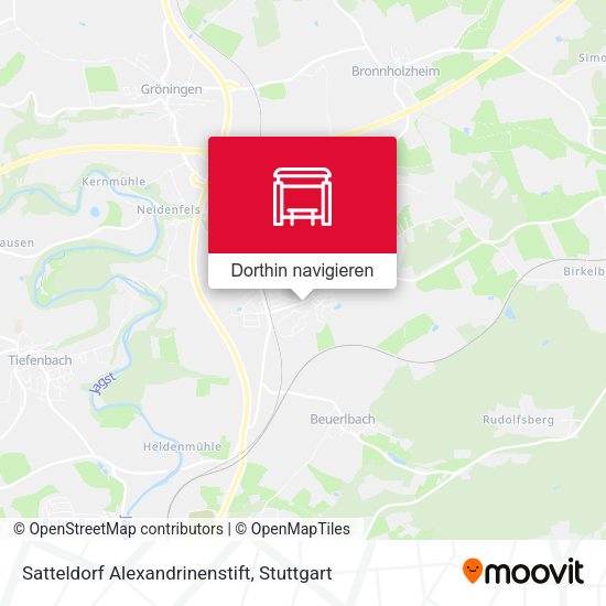 Satteldorf Alexandrinenstift Karte
