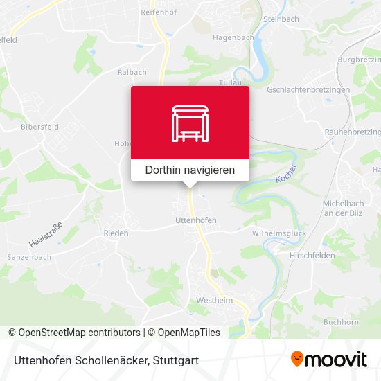 Uttenhofen Schollenäcker Karte