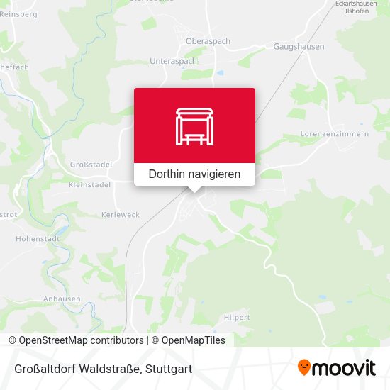 Großaltdorf Waldstraße Karte