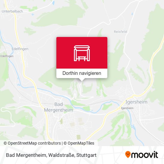 Bad Mergentheim, Waldstraße Karte