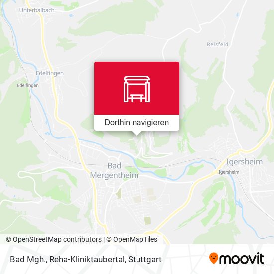 Bad Mgh., Reha-Kliniktaubertal Karte