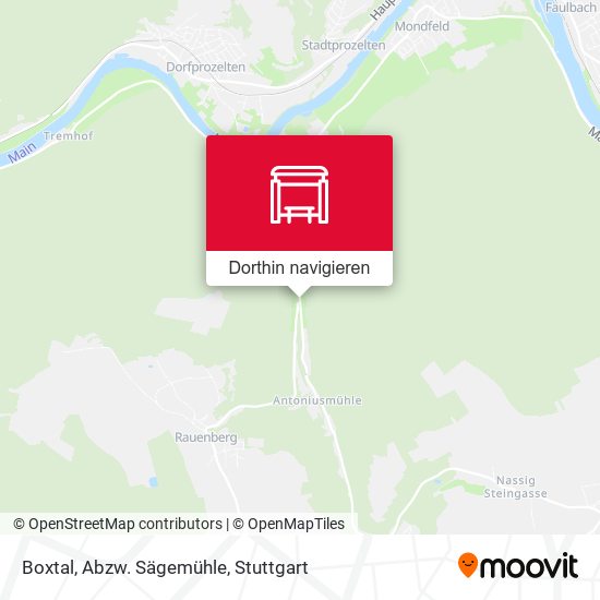Boxtal, Abzw. Sägemühle Karte